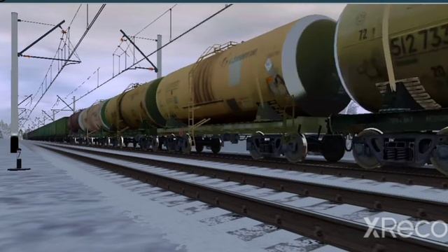 TRSA • ВЛ8м-299 с грузовым поездом смотреть онлайн