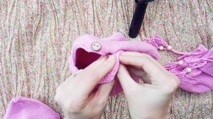 ✓Вязаный комплект для новорожденного спицами [Комбинезон, шапочка, пинетки]