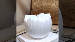 Как вырезать яйцо из пенопласта. Процесс вырезки пасхального яйца из пенопласта. Фигура 3Д.