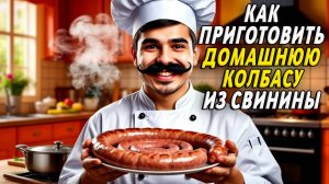 Как приготовить домашнюю колбасу из свинины. Рецепт свиной колбасы