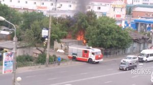Пожар на 10 лет Октября, Омск (10.06.2016)