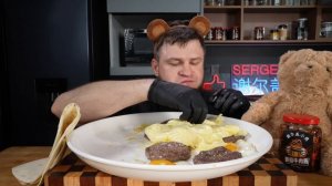 SUPER CHEESE CUTLETS AND MORE, ASMR MUKBANG, АСМР МУКБАНГ, 먹방, 大食い, たべる, 谢尔盖
