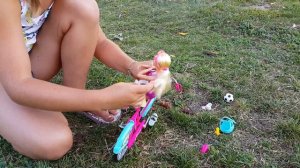 Barbie.Барби на прогулке. Барби на велосипеде. Барби гуля?