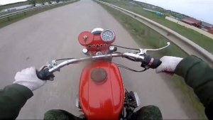 Первый выезд мотоцикла Днепр после ремонта