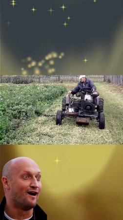 САМОДЕЛЬНАЯ КОСИЛКА НА БАЗЕ САМОДЕЛЬНОГО ТРАКТОРА ✦ Lucky Tech #short #shorts