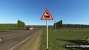 Motor depot Автобус застрял на железнодорожном переезде (2)