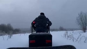 Покатушки на мотособаке Лидер 2 с длинной гусеницей и ?