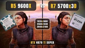 AMD Ryzen 7 5700x3D vs Ryzen 5 9600x - 1080p, 1440p, 4K - Ultimate Comparison - 4070 Ti Super