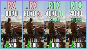 RX 9070 XT vs RX 9070 vs RTX 4070 TI SUPER vs RTX 4080 SUPER - Test in 20 Games