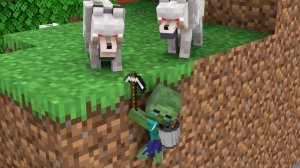 Кто помог малышу Зомби— Мультик с Персонажами Майнкрафт