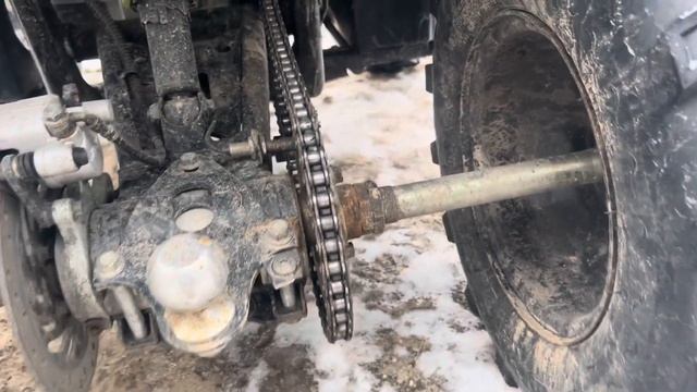 Натяжка цепи на квадроцикле motoland wild track 200