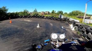 Вождение на мотоцикле. Урок 5. Восьмерка, доска, скорос?