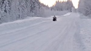 Мотобуксировщик Онего. Мороз.