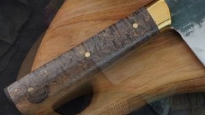 Товарищество Завьялова нож Сербский Шеф Н-118, сталь Bohler K340, рукоять латунь