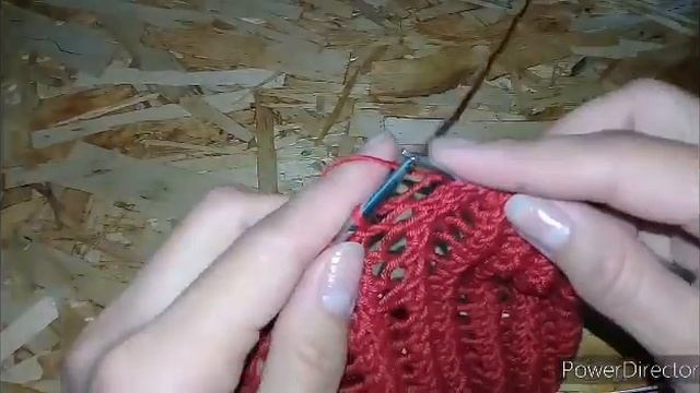 ДВУХСТОРОННИЙ АЖУРНЫЙ УЗОР СПИЦАМИ/СОСТОЯЩИЙ ИЗ ДВУХ РЯДОВ