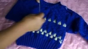 Рукоделие вязание детской кофточки (пуловера) спицами (часть 2)