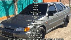Ваз 2115 ТЕХ.ХАРАКТЕРИСТИКИ.