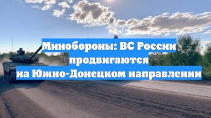 Минобороны: ВС России продвигаются на Южно-Донецком направлении