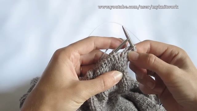 Вязание спицами. Кардиган Лало. Вяжем пройму на правом рукаве. Knit cardigan Lalo. Часть 5.