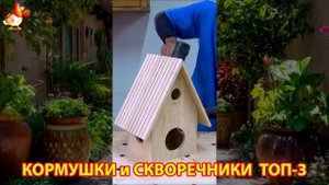 Кормушки и скворечники своими руками для птиц ТОП-3 (2) 🪚🪛🔨 Идеи для дачи и сада пошагово ❣️