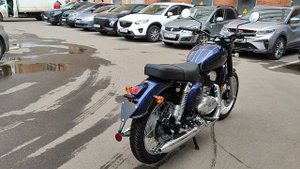 Мотоцикл Ява 42 синий, внешний вид, звук мотора Jawa 42, раб