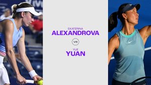 22.08.2024. Екатерина Александрова - Юэ Юань. WTA Monterrey. Ekaterina Alexandrova - Yue Yuan