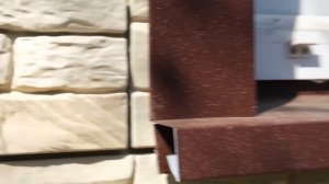 Отделка фасада панелями Docke (Деке) Stein Янтарный и Темный орех