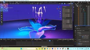 💻 Демонстрация красивого проекта - Цветок из Avatar в Blender 📖