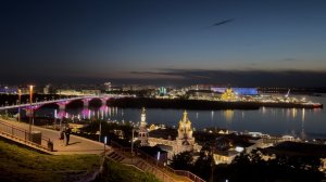 Вечерний Нижний🌃, набережная с прекрасным видом, прогулка