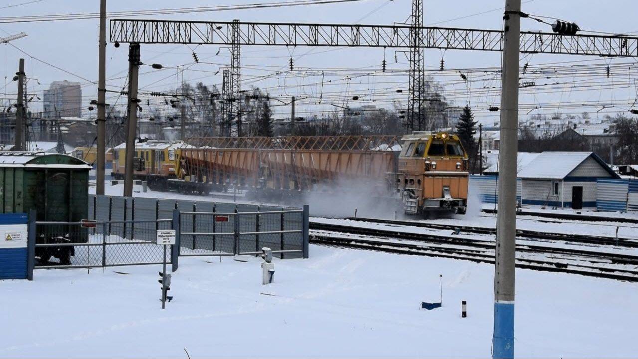 Снегоуборочный поезд ПСС1К-016 в качестве ПОМ "Ветерок"