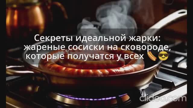 Секреты идеальной жарки: жареные сосиски на сковороде, которые получатся у всех 🌭😎