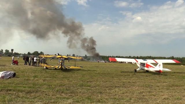 Жуткая авиакатастрофа самолета Ан-2 на аэродроме МАРЗ