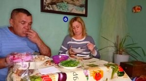 Жизнь в деревне.  Жареная картошка на сале