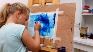 Рисую на мольберте