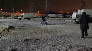 Электровелосипед колхозник зимой)