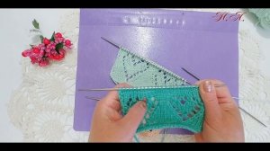 Узор сердечки спицами // 2 вида узора сердечки