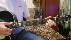 За окошком месяц -Я. Френкель (как играть на гитаре аккорды)