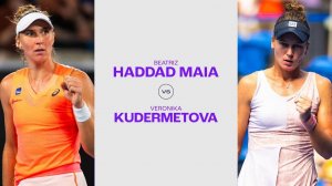 09.10.2024. Беатрис Хаддад Майя - Вероника Кудерметова. WTA Wuhan. Haddad Maia - Kudermetova
