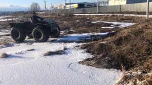 ВЕЗДЕХОД ТАЙГА 4х4 ЗАЕЗЖАЕТ НА ОГРОМНЫЙ УХАБ