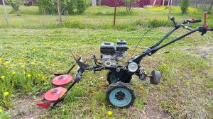 мотоблок с роторной косилкой