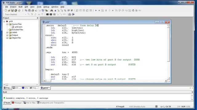 Лекция 330. Atmega8 макрокоманда задержки смотреть онлайн
