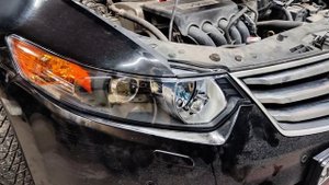 Honda Accord 8 установка топовых линз, замена стёкол.