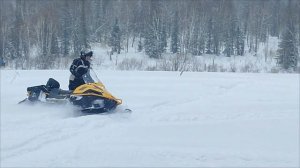 Стелс Ставр 600. Легко валится в снегу. #снегоход #snowmobile #
