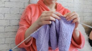 Связала джемпер из плюшевой пряжи