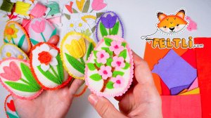 Мастер-класс Пасхальные яйца из фетра своими руками / DIY Easter Eggs Decoration / Пасхальный декор