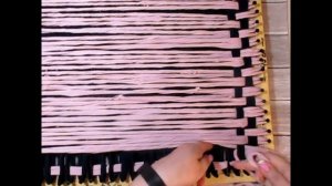 Плетения коврика на рамке с гвоздиками.#плетение #коврик #трикотаж #иринасамодед