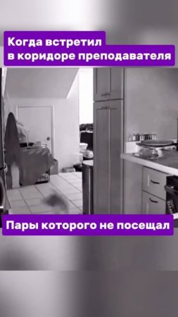 Когда встретил преподавателя в коридоре