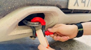 Установка шакла в проушину автомобиля