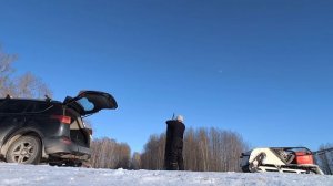 Выгрузка, погрузка мотобуксировщика или мотособаки Sno