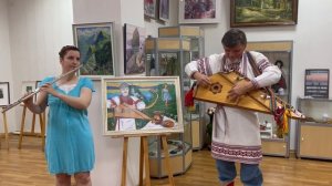 "Веснянка". Исполняют: Виктор Читаев (гусли) и Наталья Подкорытова (флейта).